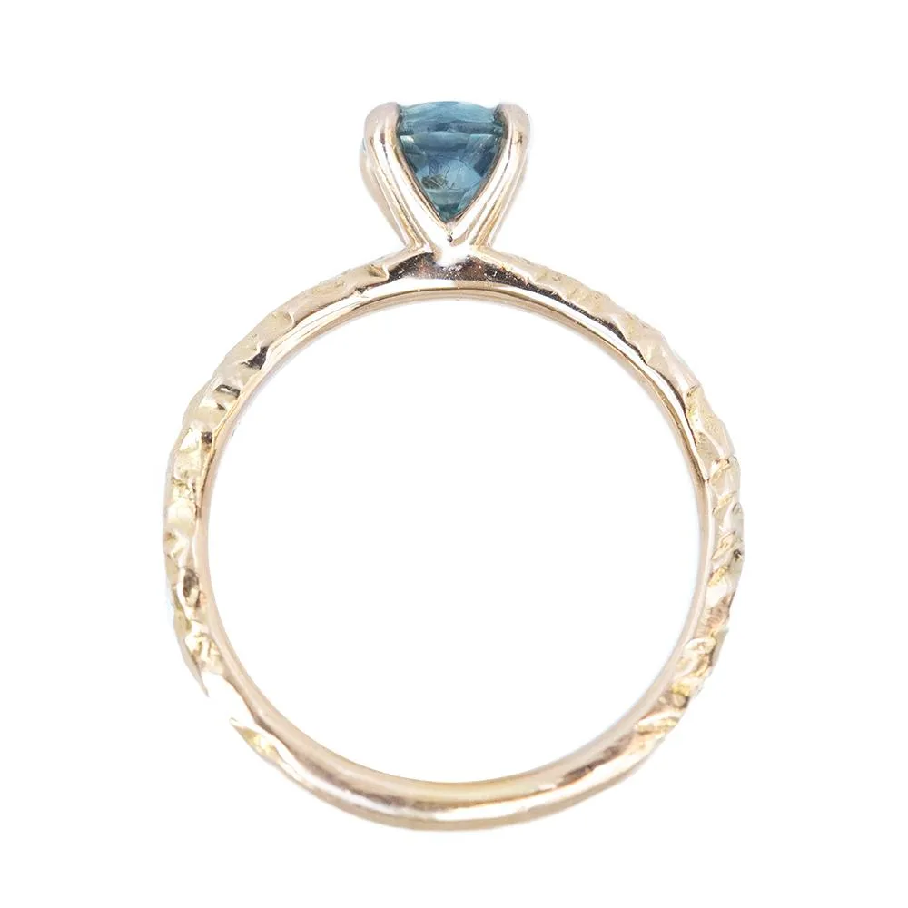 1.06ct Montana Sapphire Evergreen Solitaire in 18k Rose Gold