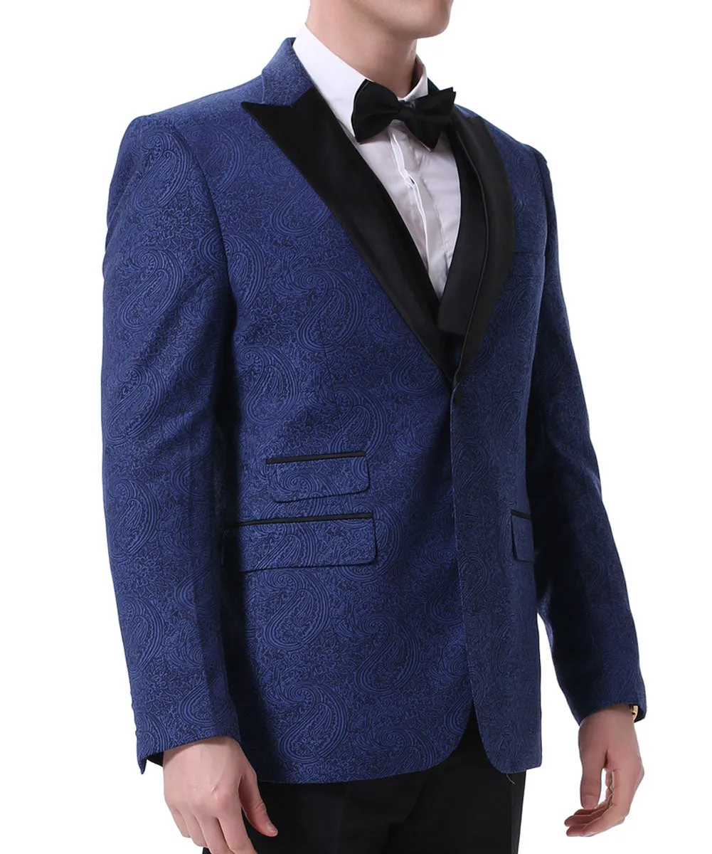 3-Piece Slim Fit Dress Suit Navy