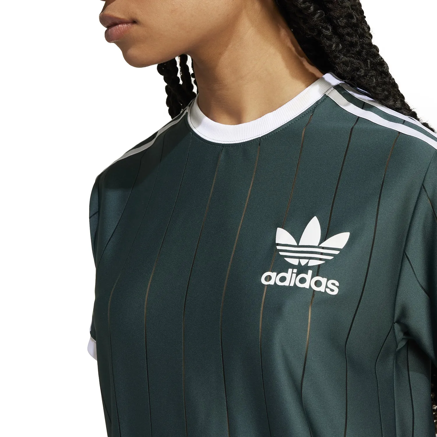 3 Stripe Pinstripe Tee - Womens