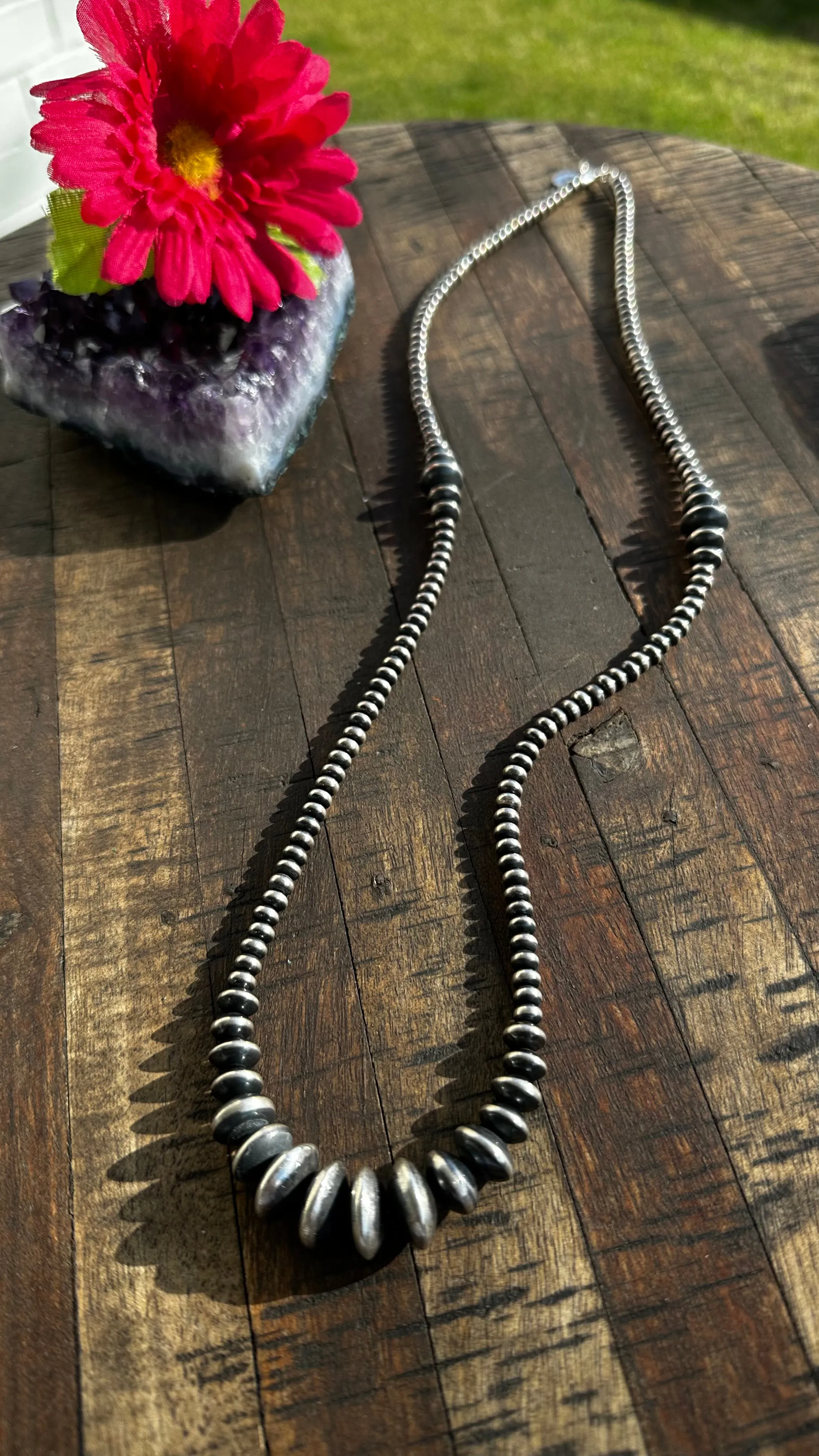 30" Graduated Saucer Necklace