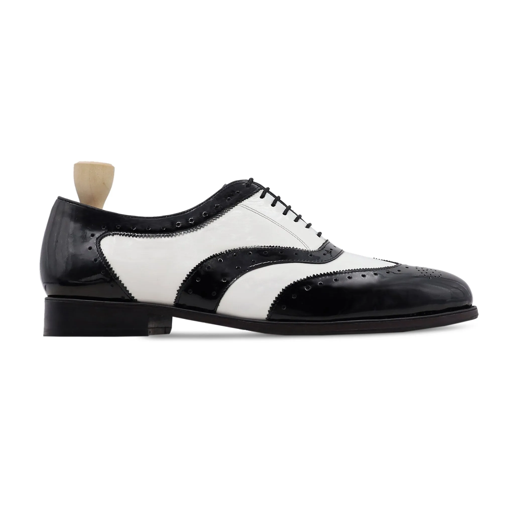 Alpha - Black And While Patent Oxford