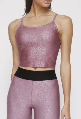 Avery Cropped Tank Franken Pink With Stardust Silver