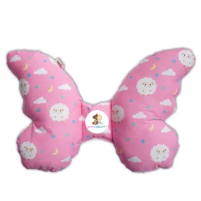 Babycuddle Butterfly Pillow - Baby Sheep in Pink