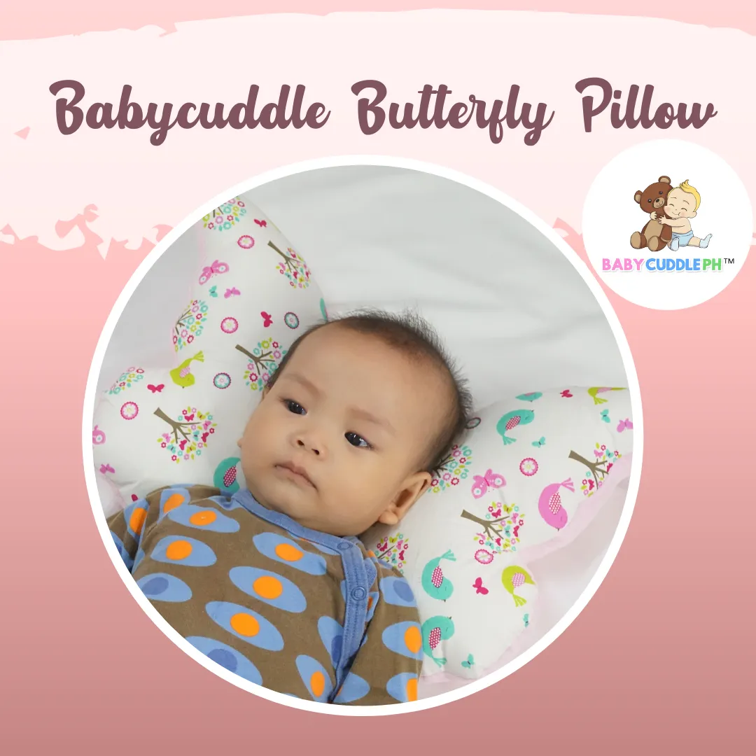 Babycuddle Butterfly Pillow - Baby Sheep in Pink