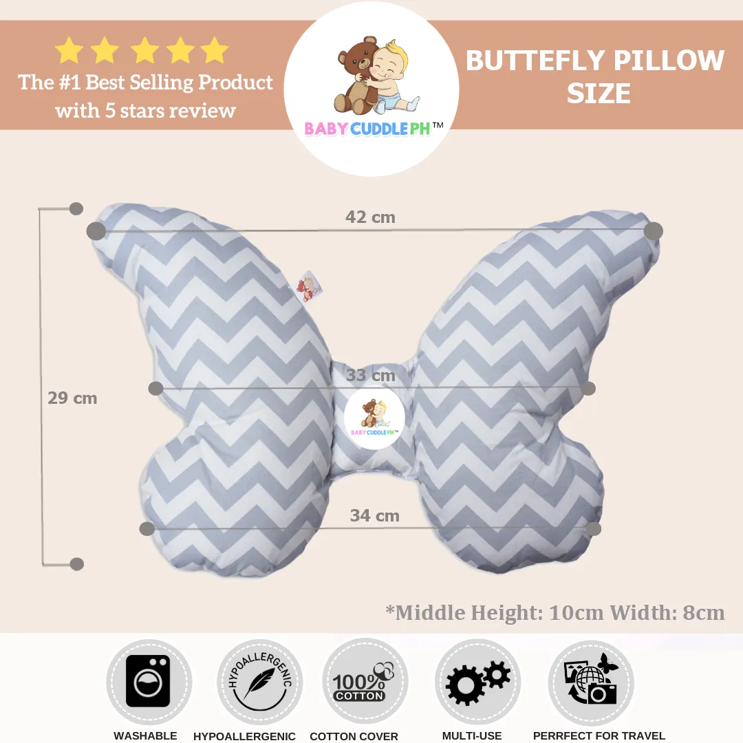 Babycuddle Butterfly Pillow - Baby Sheep in Pink