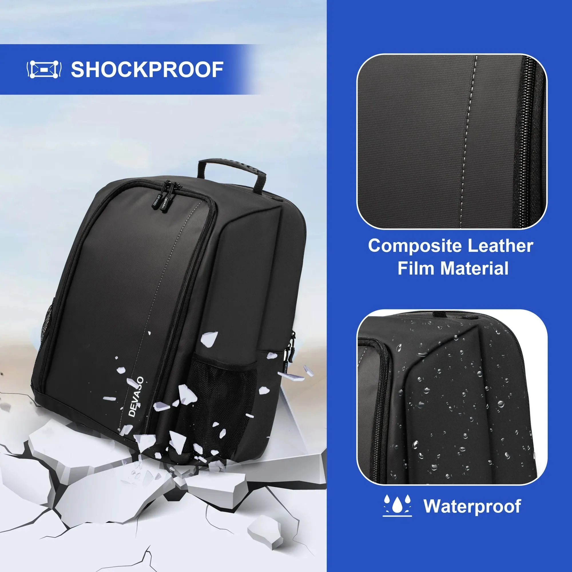 Backpack for Gaming Console, Sony PS5 Accessories, Large-Capacity Travel Carrying Case, Waterproof Storage Bag for PS VR2