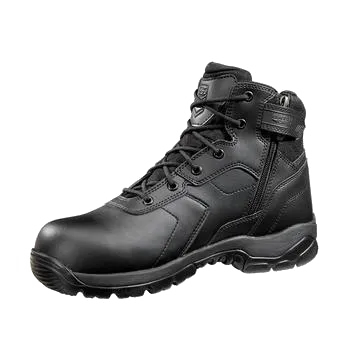 BATTLE-OPS 6-INCH WATERPROOF BLACK TACTICAL BOOT - SIDE ZIP & COMP SAFETY TOE