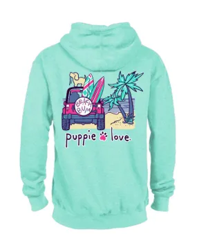 BEACH BUM PUP, ADULT HOODIE