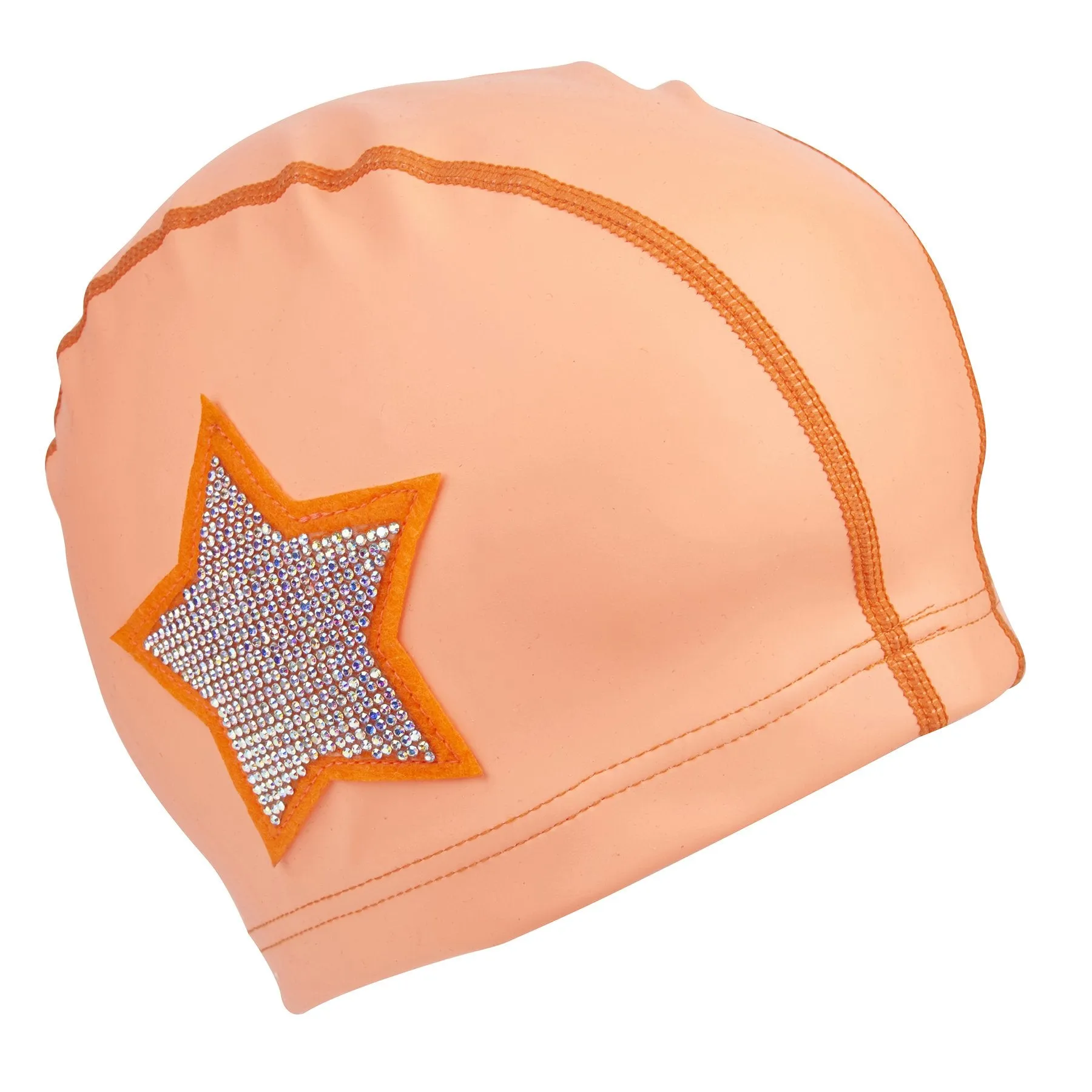 Bling2o - Coral Rhinestone Star Swim Cap