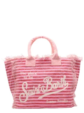 Borsa Vanity Righe Rosa