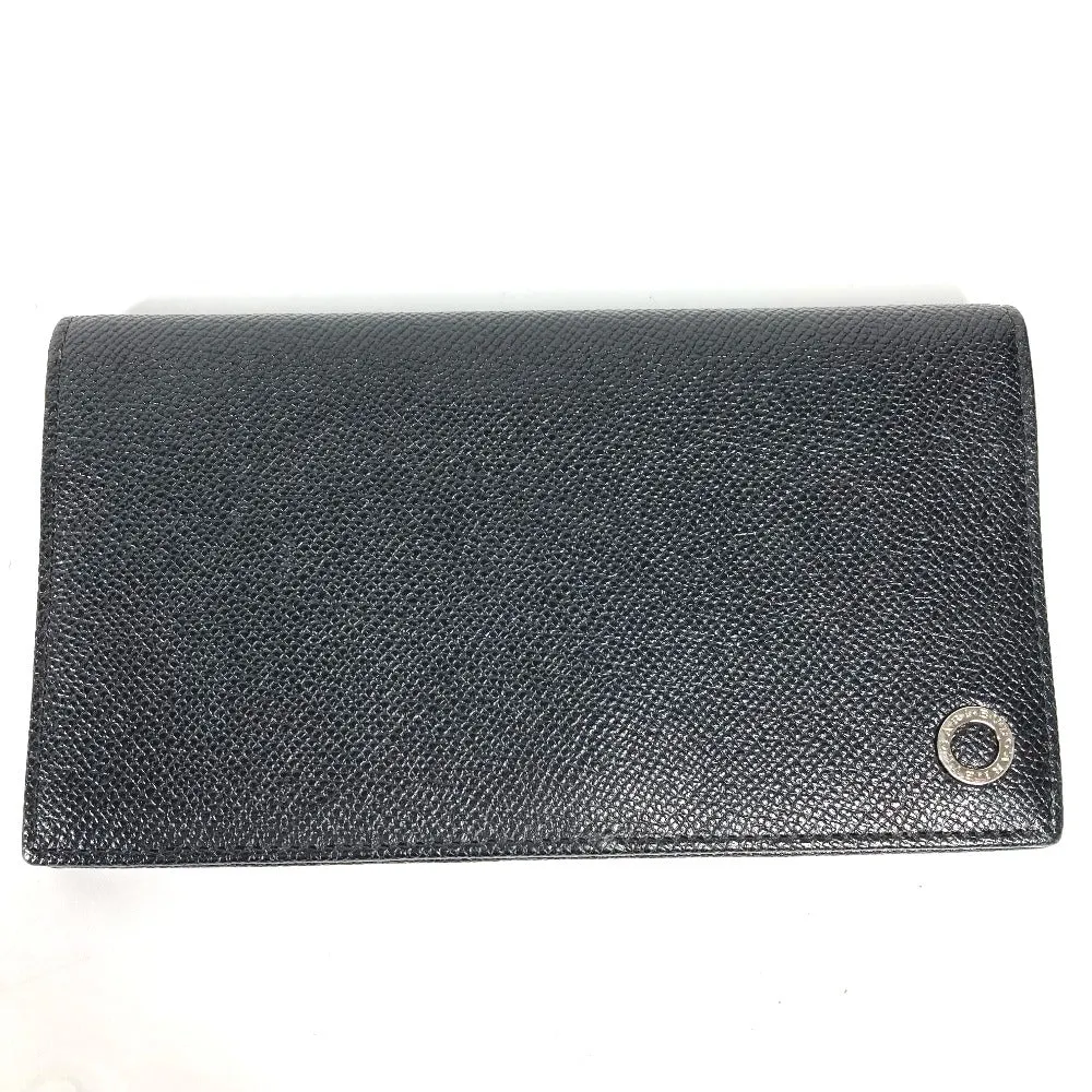 BVLGARI Long Wallet Purse leather black Long wallet Bulgari Bulgari mens Used Authentic