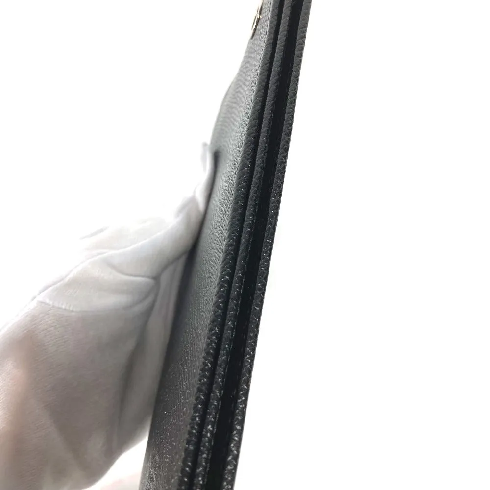 BVLGARI Long Wallet Purse leather black Long wallet Bulgari Bulgari mens Used Authentic