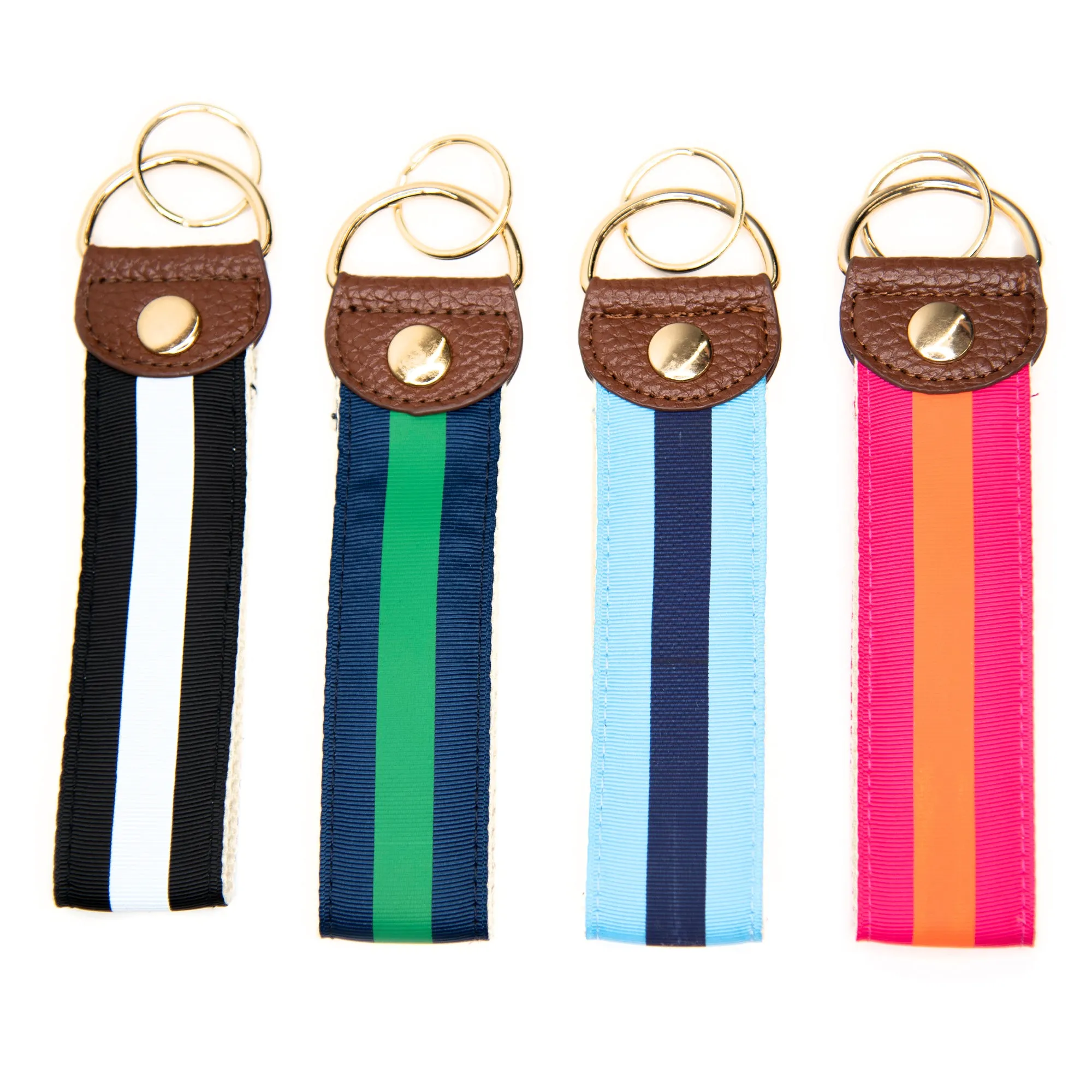 Canvas Ribbon Snap Key Fobs