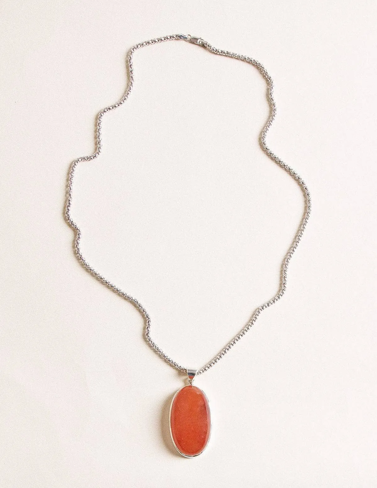 Carnelian Oval Gemstone Pendant