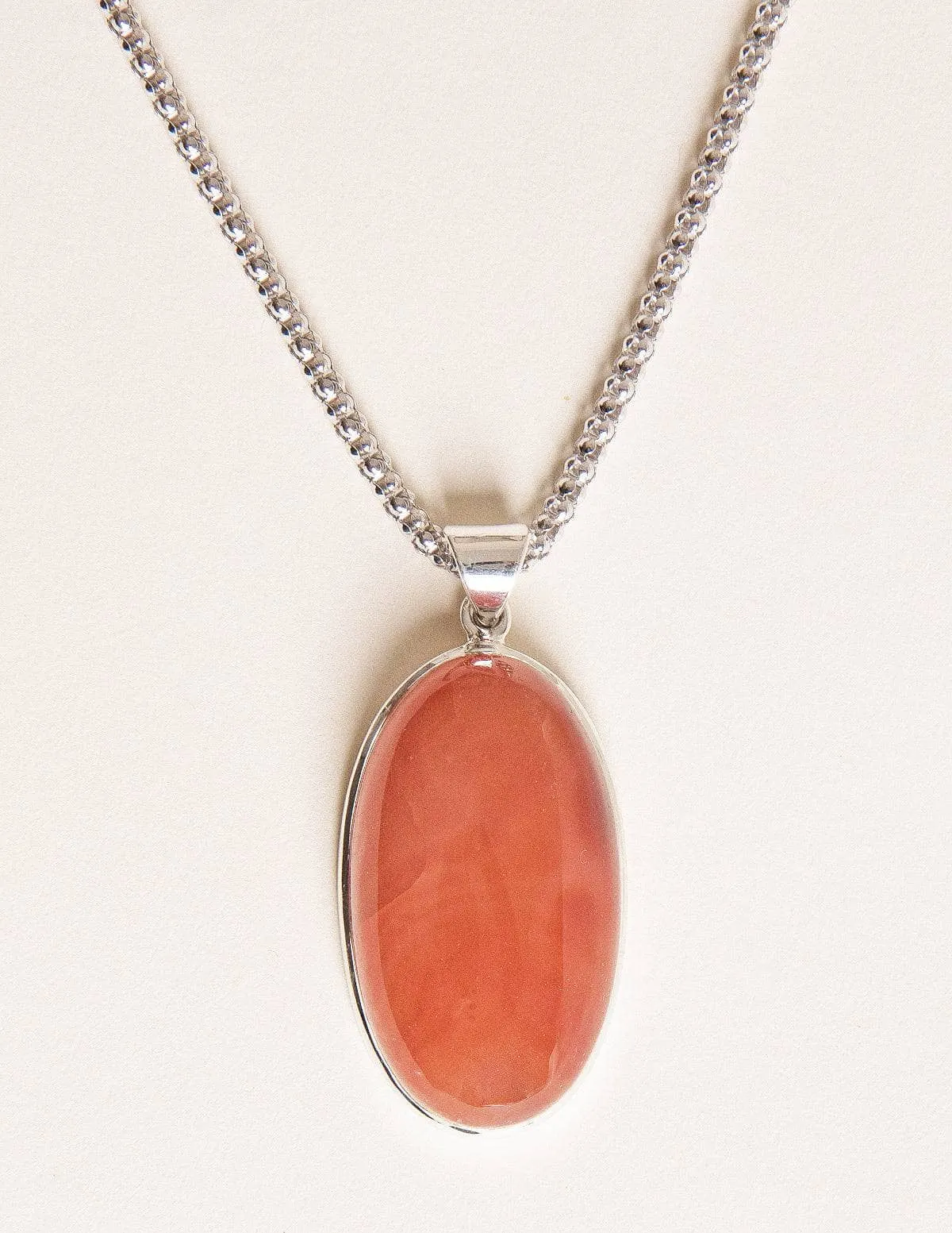 Carnelian Oval Gemstone Pendant