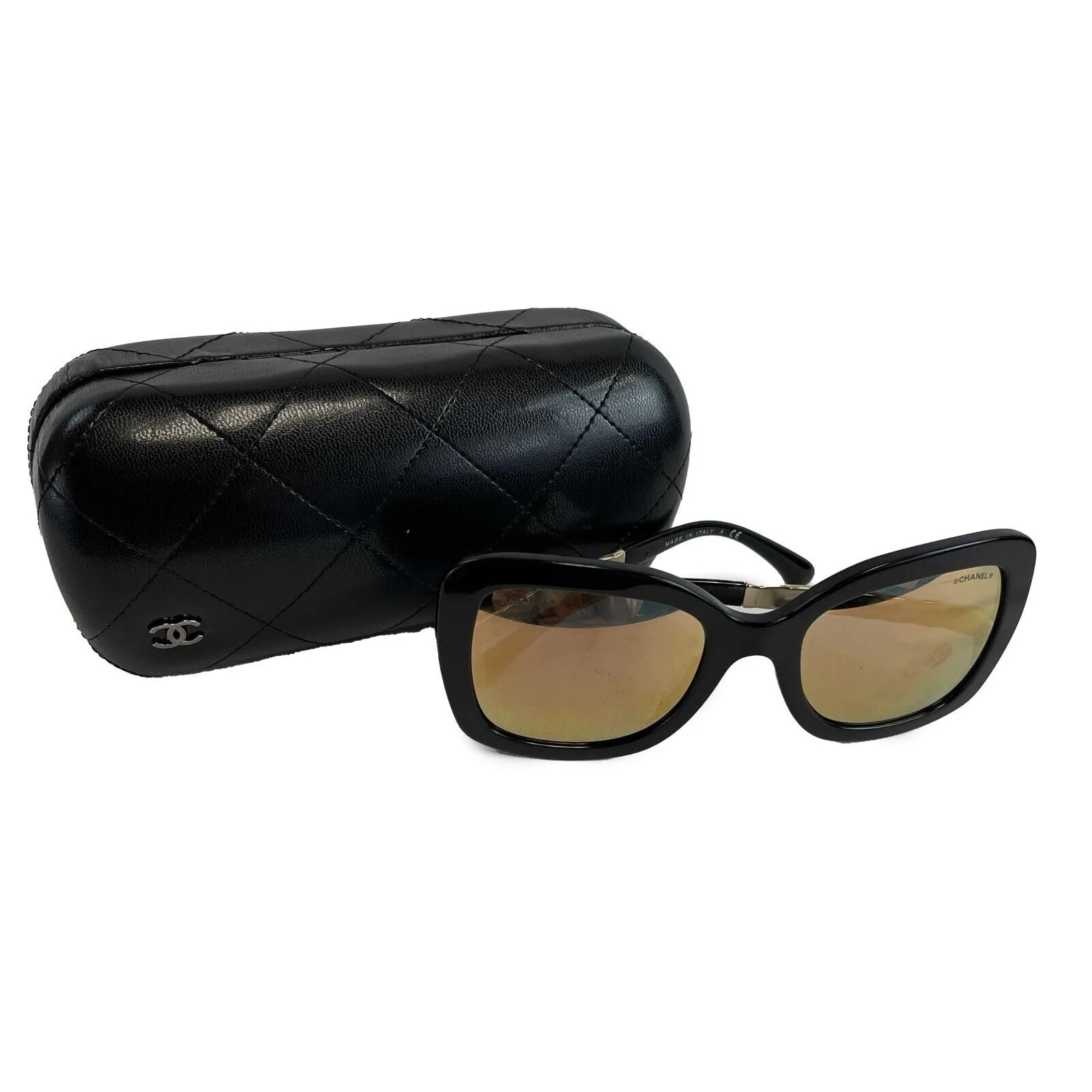 CHANEL - Black Butterfly Spring 5370-A -Black, Pink, Gold - Sunglasses