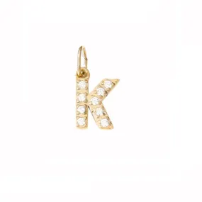 CZ Initial Letter (A-Z) Gold Water & Tarnish Proof, Size 8mm (Back Order: 7-14 Days)