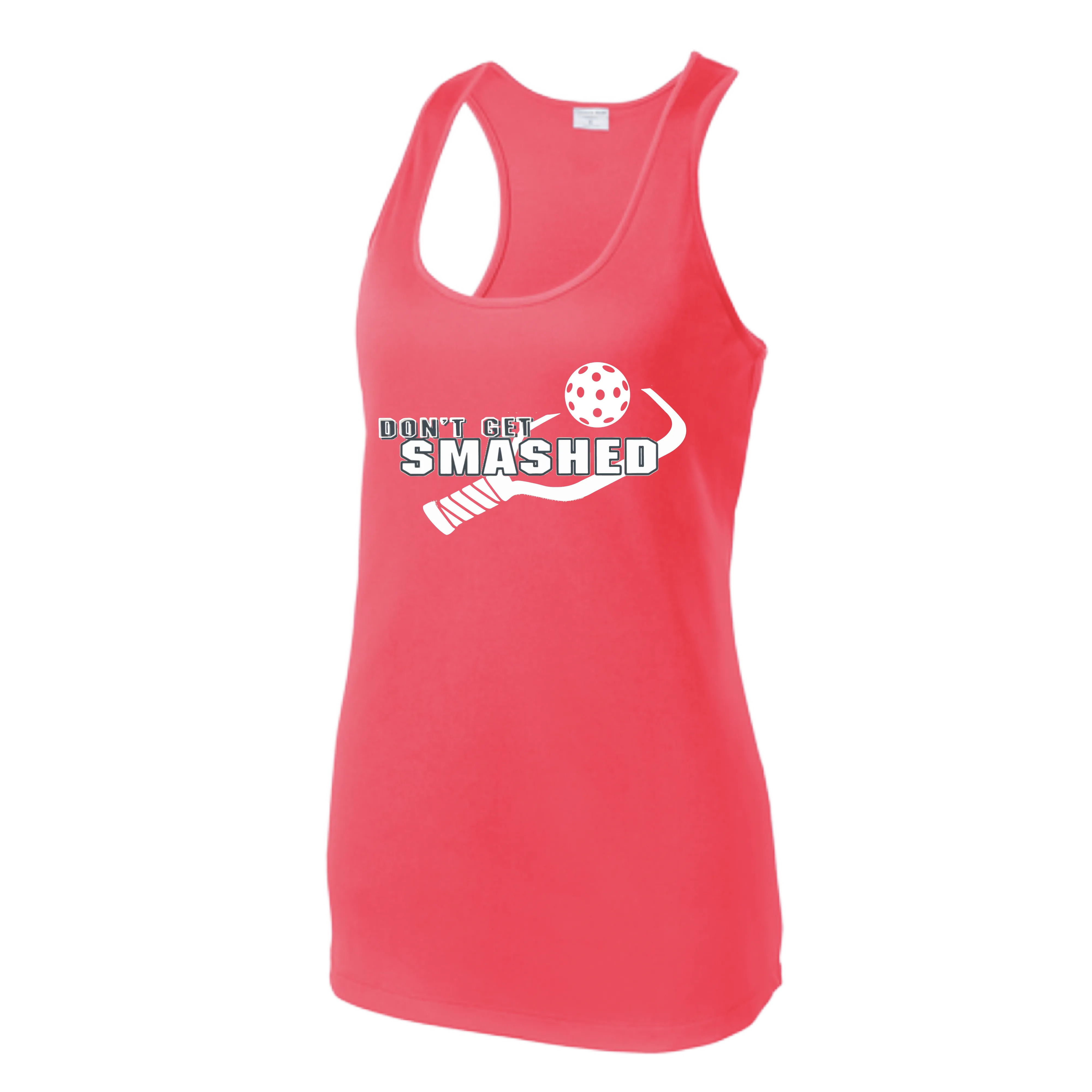 Don't Get Smashed (Colors Purple White Yellow) Customizable | Women’s Racerback Tank | 100% Polyester