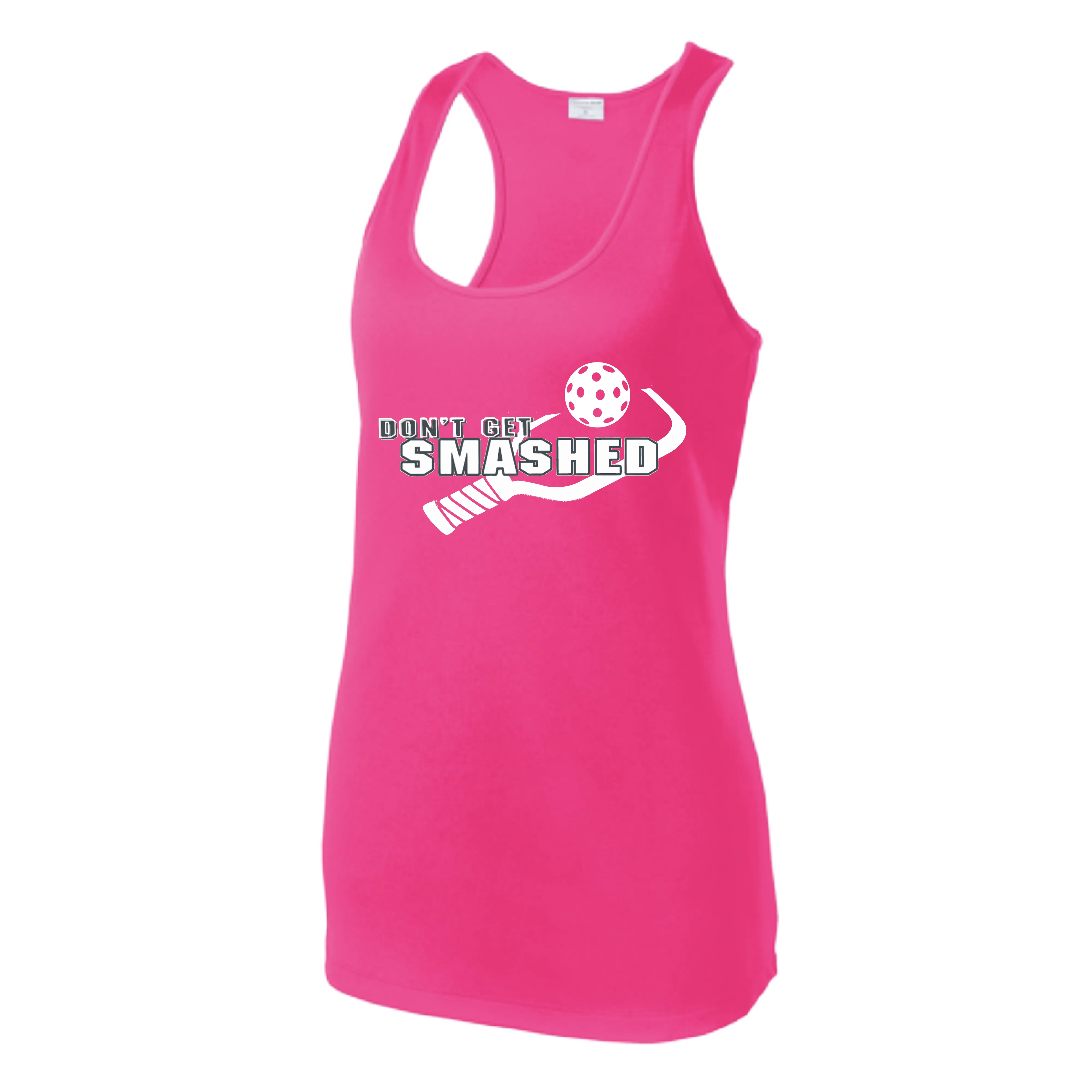 Don't Get Smashed (Colors Purple White Yellow) Customizable | Women’s Racerback Tank | 100% Polyester