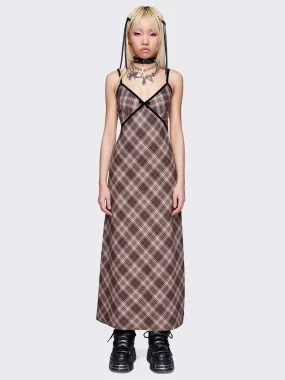 Emma Plaid Maxi Dress