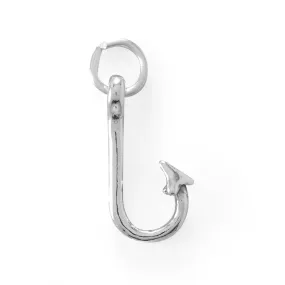 Fishhook Silver Charm