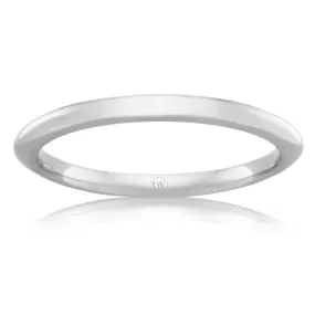 Full Dome 2mm - 18ct White Gold