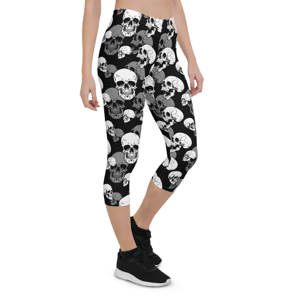 Infinite Skulls Capri Leggings