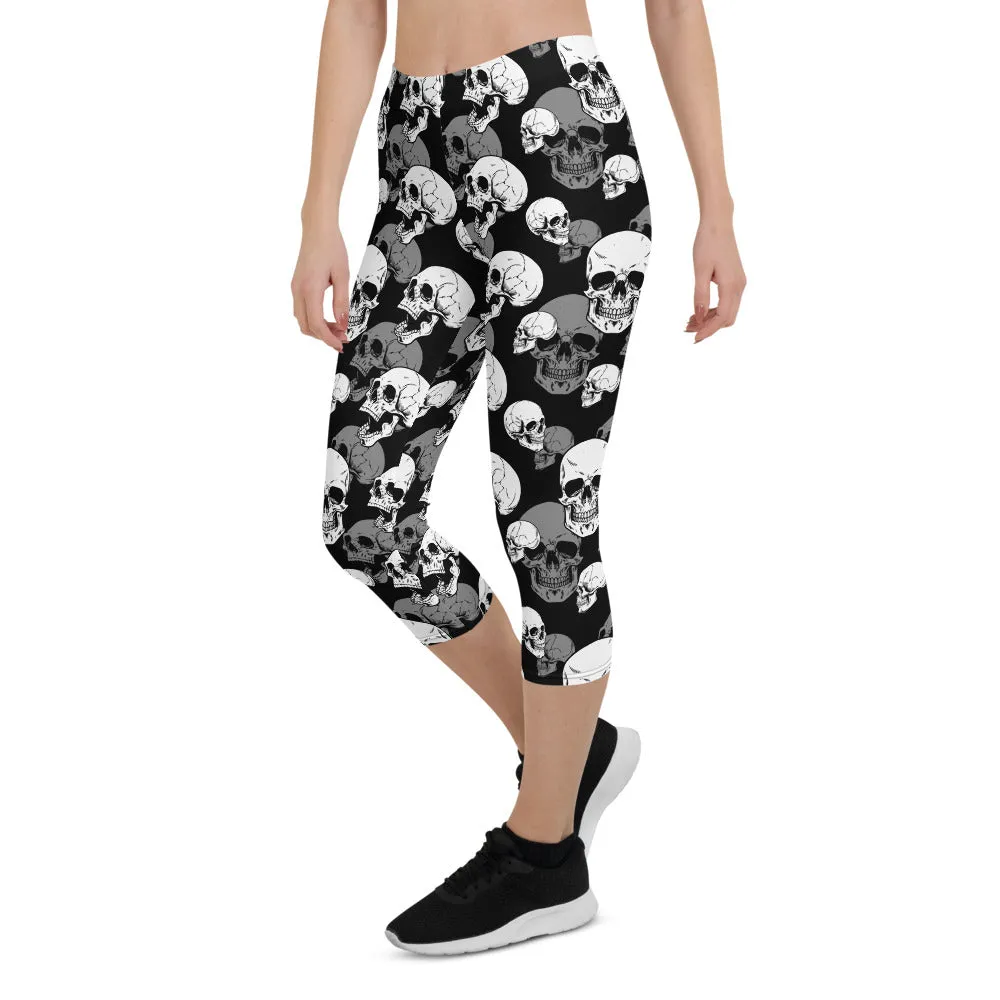 Infinite Skulls Capri Leggings