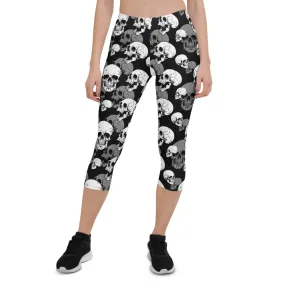 Infinite Skulls Capri Leggings