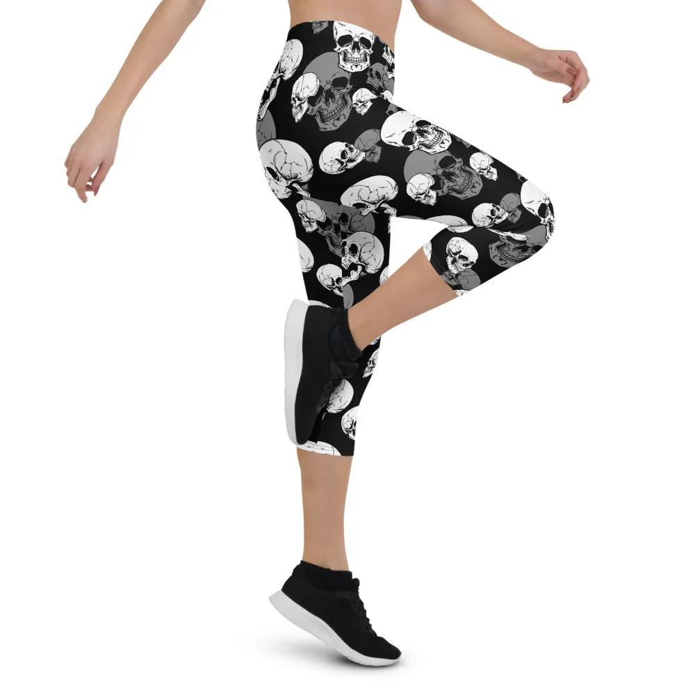 Infinite Skulls Capri Leggings