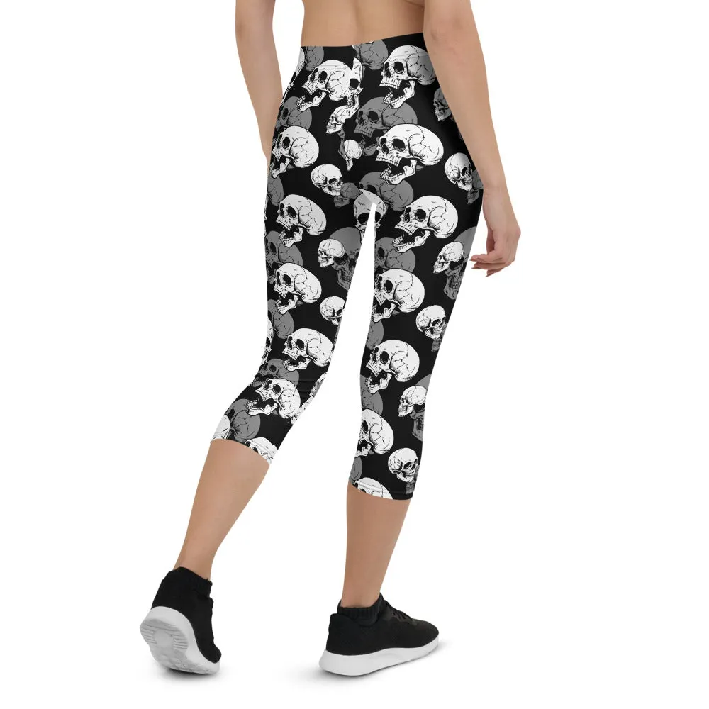 Infinite Skulls Capri Leggings