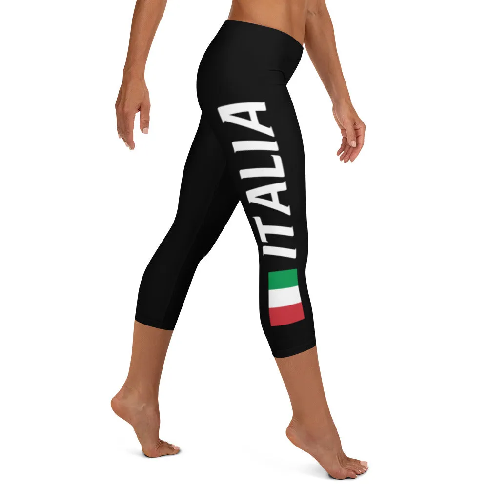 Italia Flag Capri Leggings