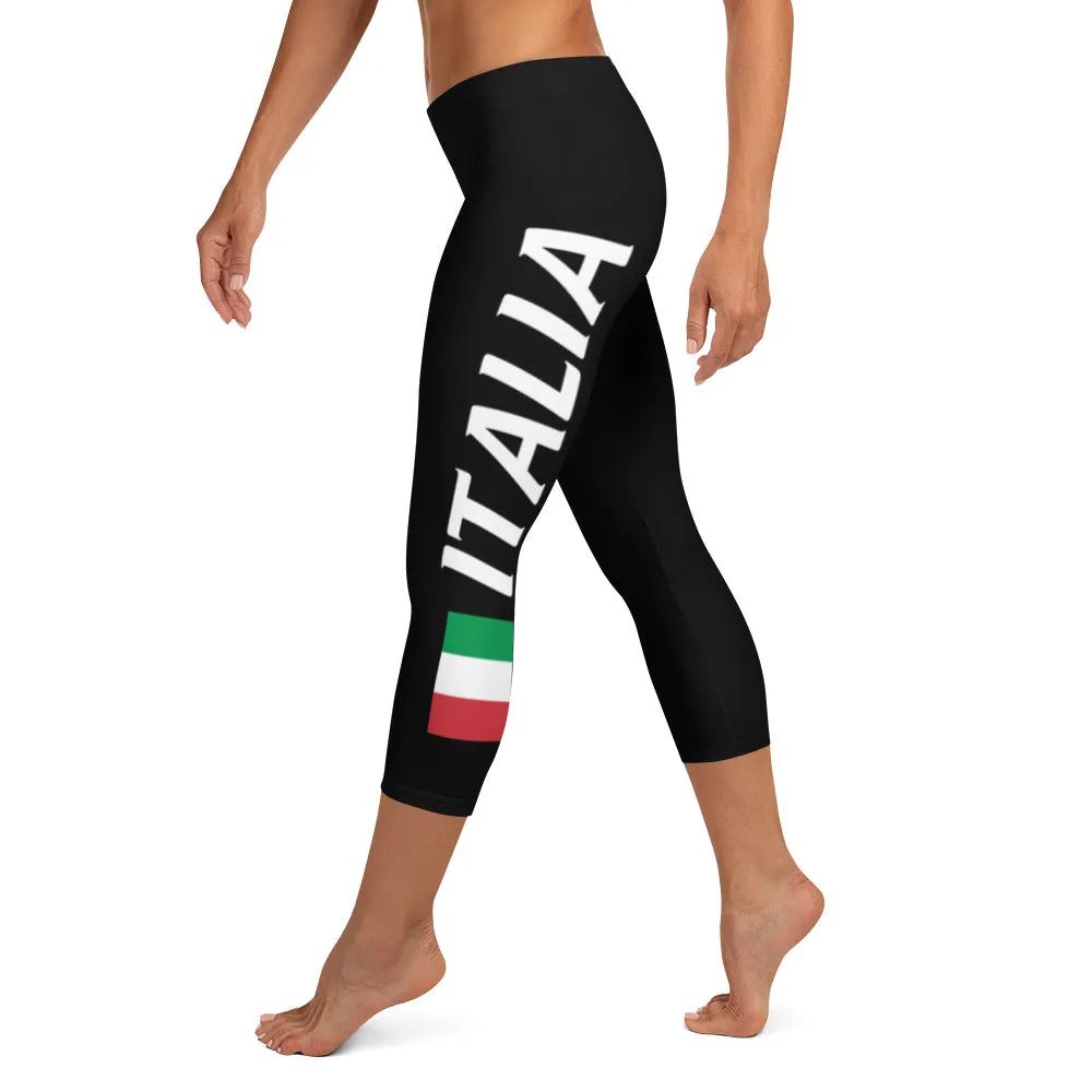 Italia Flag Capri Leggings