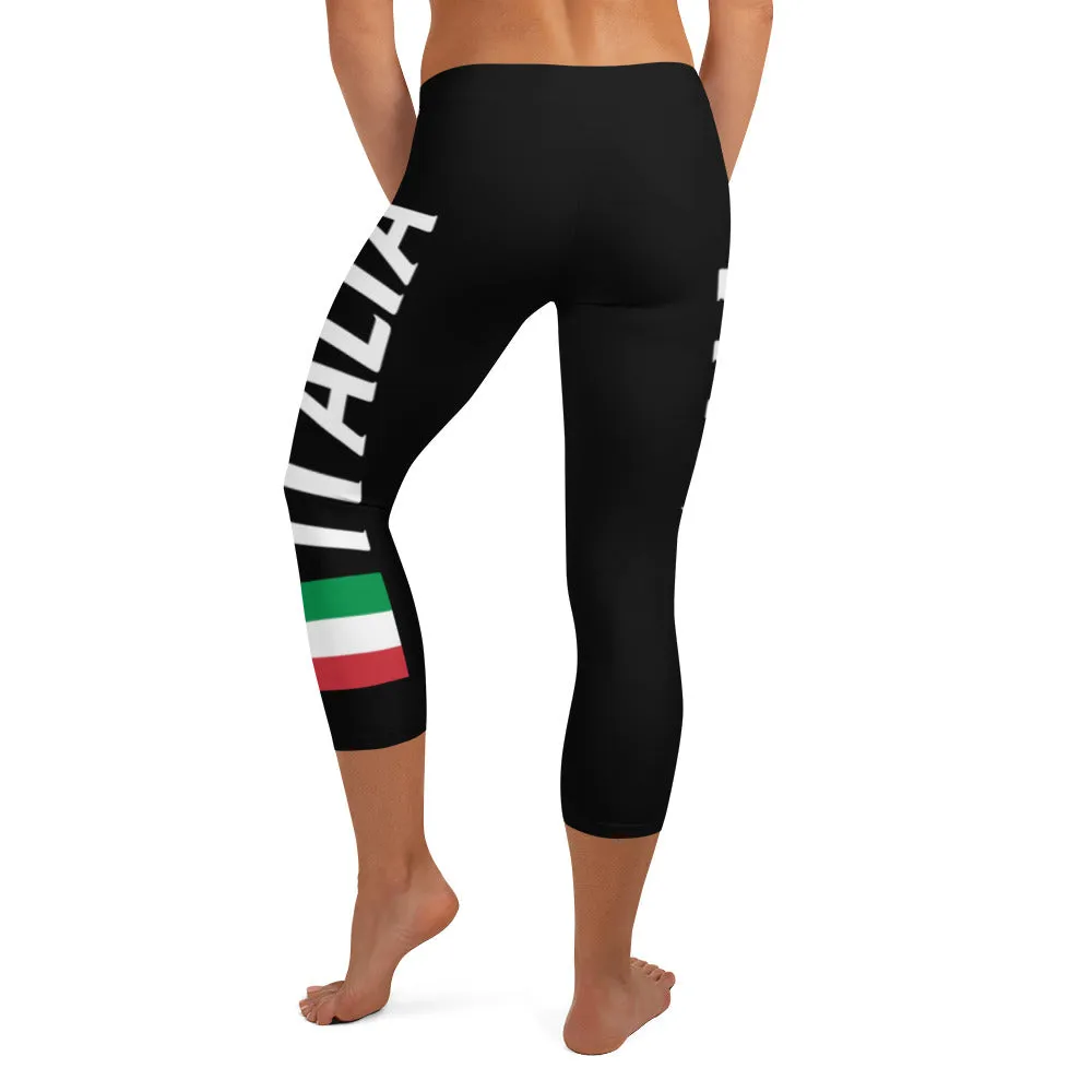 Italia Flag Capri Leggings