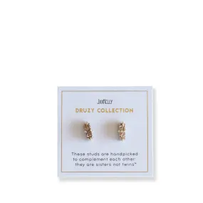 JAXKELLY | Rose Gold Druzy Bar Studs