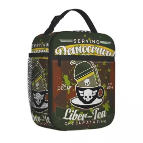 Liber Tea Helldivers 2 offers insulated lunch bags that are leakproof and perfect as a meal container