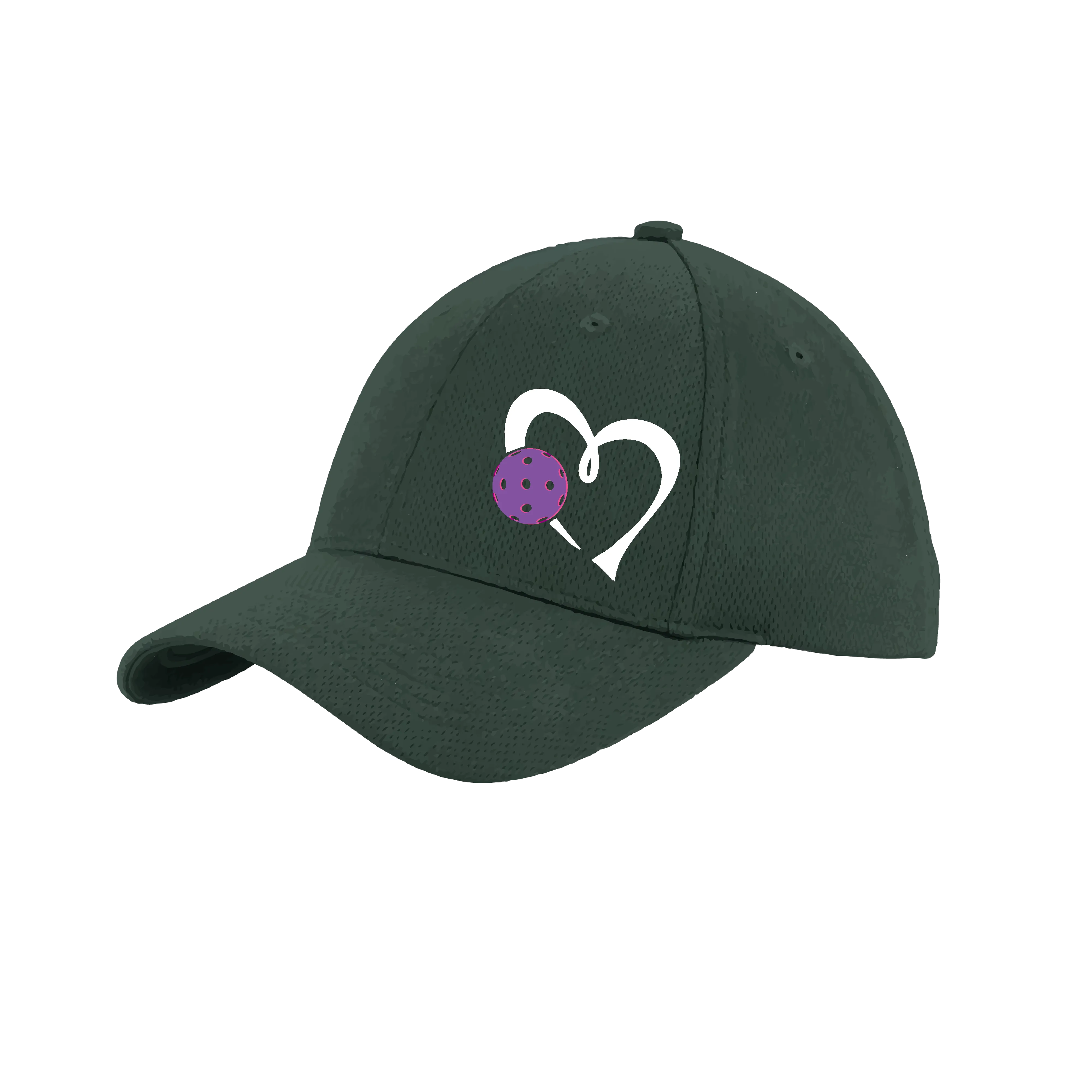 Love Pickleball (Purple) Customizable | Pickleball Hat | Moisture-Wicking 100% Polyester