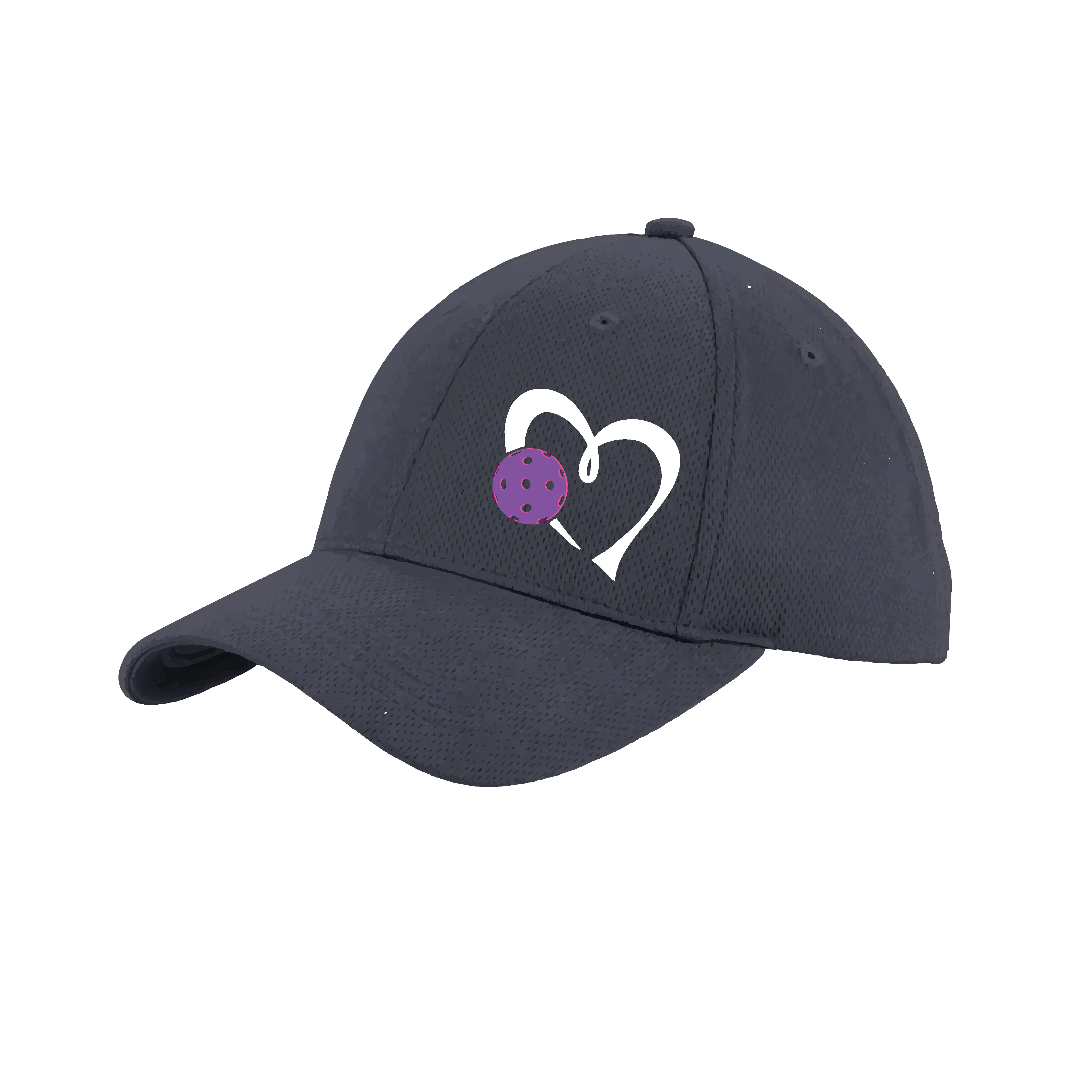 Love Pickleball (Purple) Customizable | Pickleball Hat | Moisture-Wicking 100% Polyester