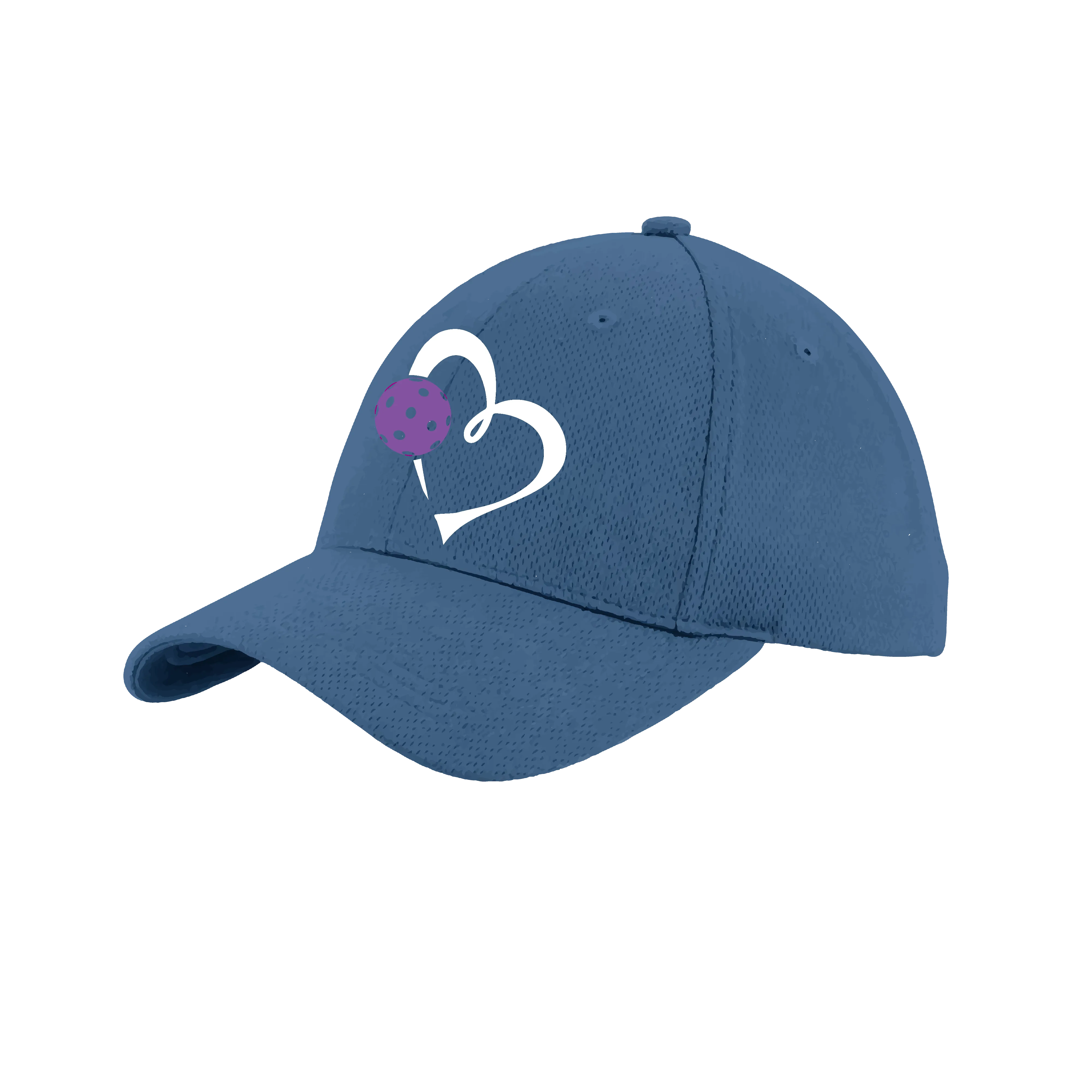 Love Pickleball (Purple) Customizable | Pickleball Hat | Moisture-Wicking 100% Polyester