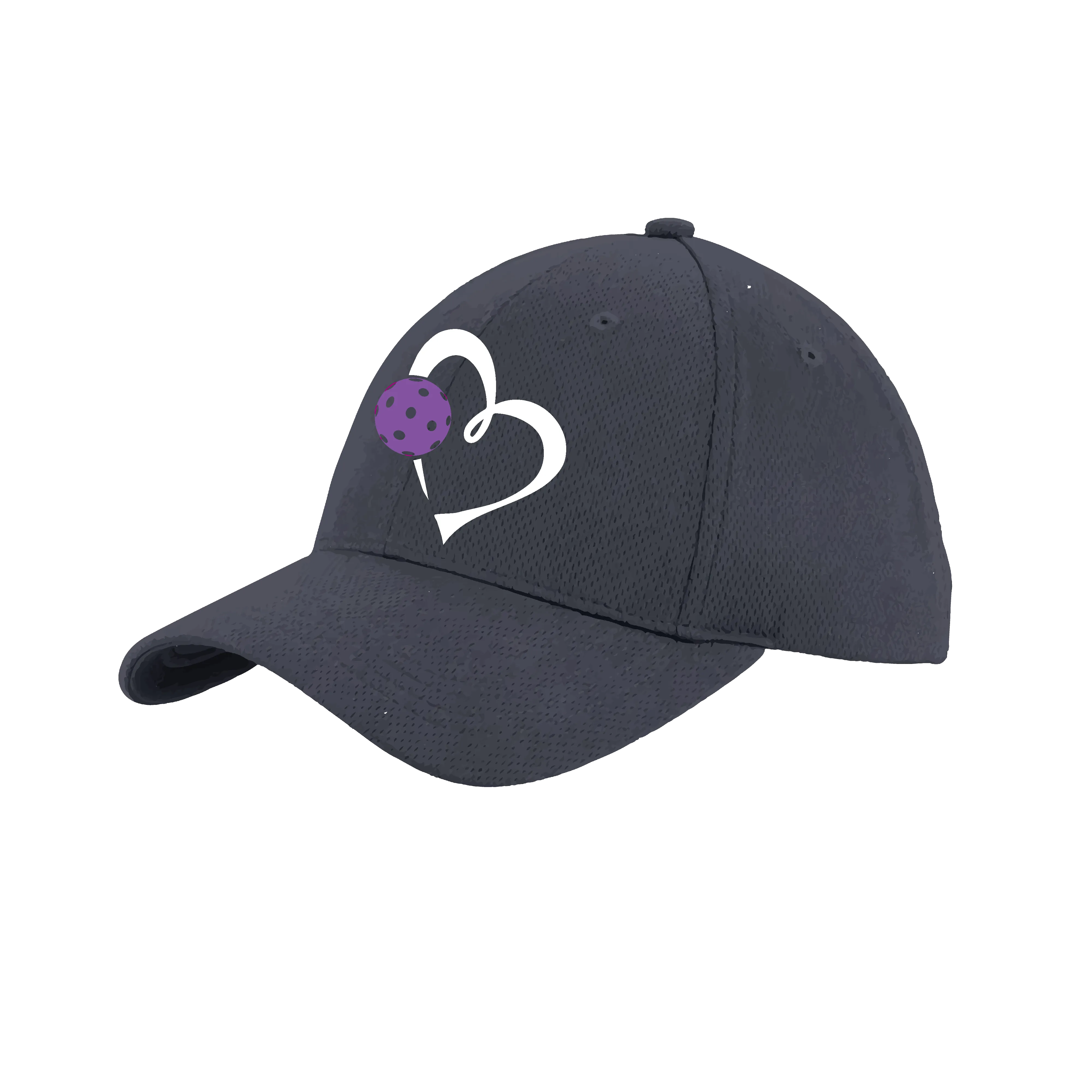 Love Pickleball (Purple) Customizable | Pickleball Hat | Moisture-Wicking 100% Polyester