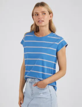 Manly Stripe Tee (Blue/White Stripe)