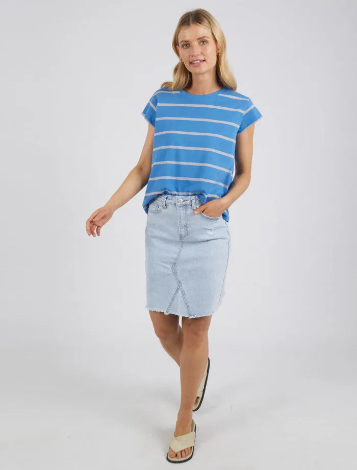 Manly Stripe Tee (Blue/White Stripe)