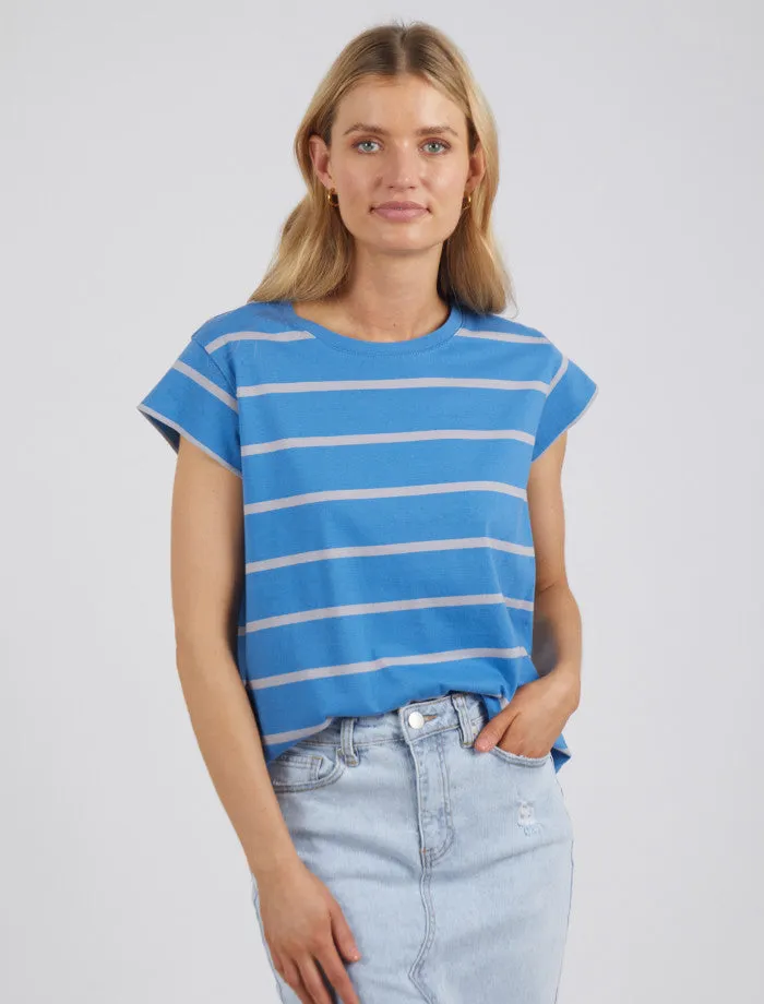 Manly Stripe Tee (Blue/White Stripe)