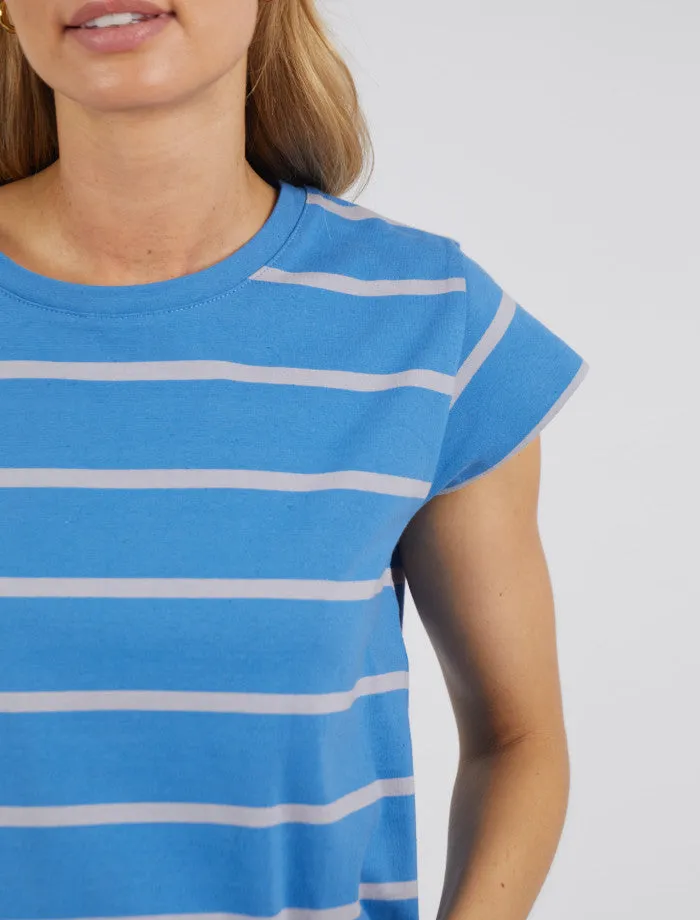 Manly Stripe Tee (Blue/White Stripe)