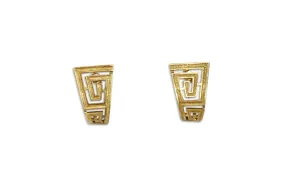 Meander Silver & 18K Gold Earrings