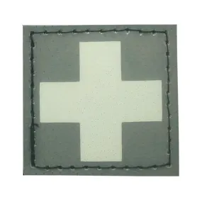 MEDICAL CROSS PATCH - BLUE GLOW IN THE DARK