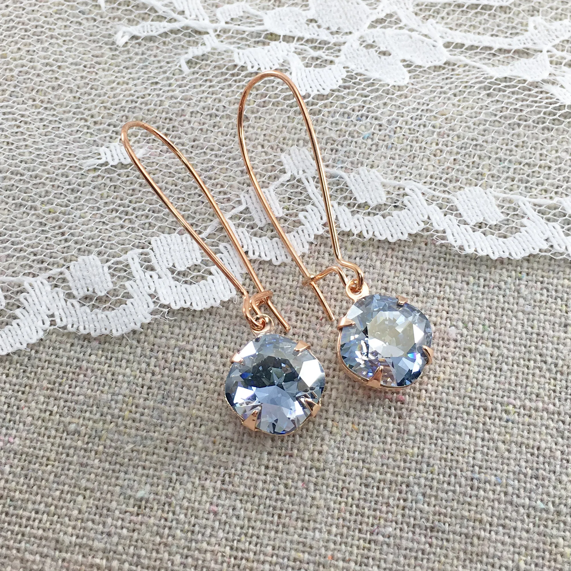 Medium Cushion Long Earrings