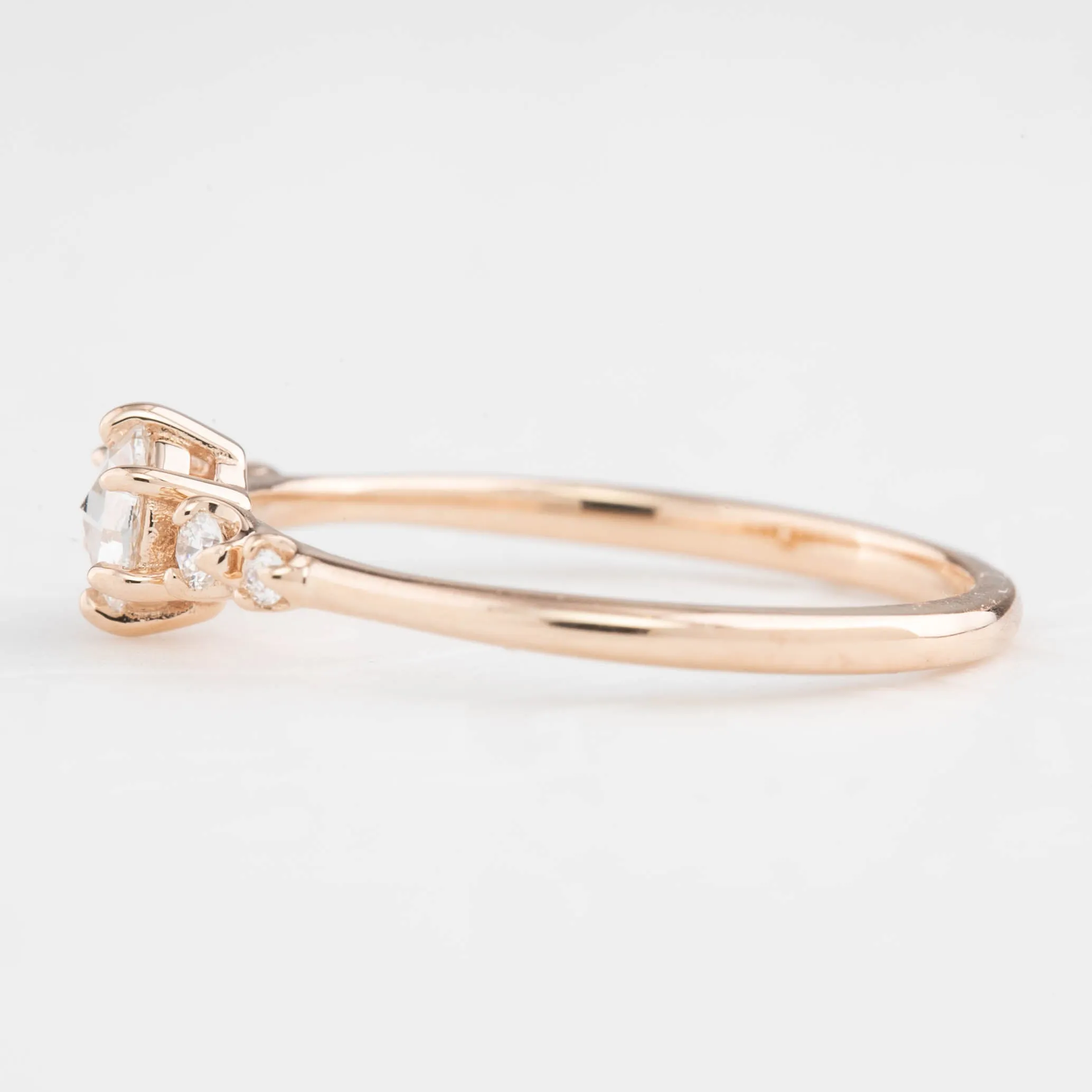 Mila Ring Round Rose Cut Diamond, 14K Gold