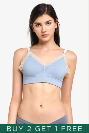 Miriam Seamless Maternity & Nursing Bra Blue