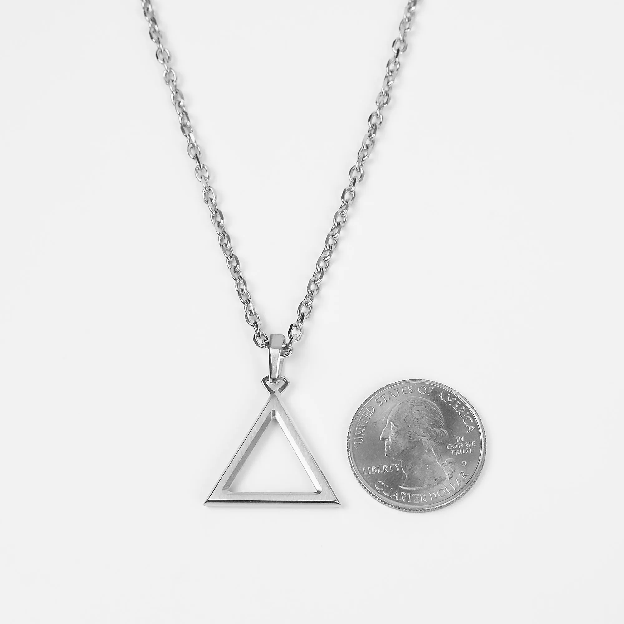 Nomad Triangle Necklace - Silver